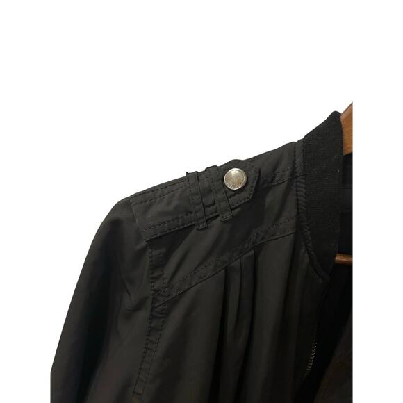 BLANKNYC Black Nylon Insulated Bomber Jacket Coat Size XS - Picture 4 of 9